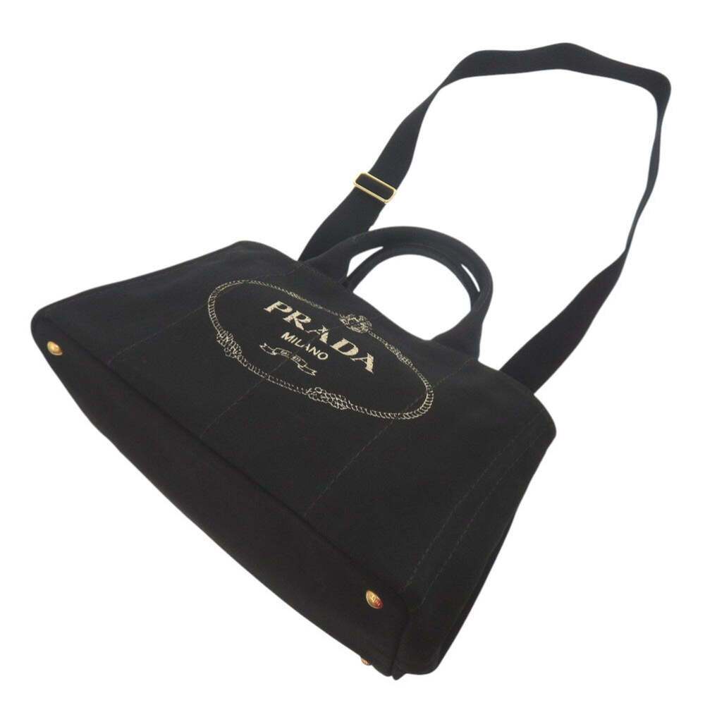 PRADA Black Canvas Shoulder Bag - Picture 6 of 10